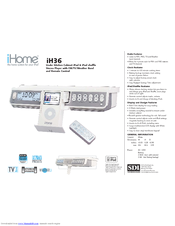 iHome iH36 Specifications