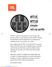 JBL HT1D Simple Setup Manual