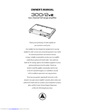 JL Audio 300/2v2 Owner's Manual