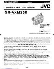 JVC GR-AXM250UC Instructions Manual