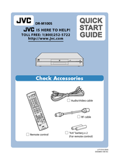 JVC DR-M100SER Quick Start Manual