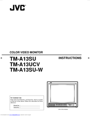 JVC TM-A13SUW - Color Monitor Instructions Manual