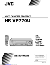 JVC HR-VP770U Instructions Manual