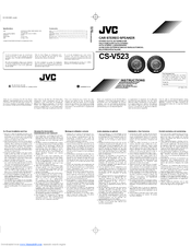 Jvc CS-V523 Instructions