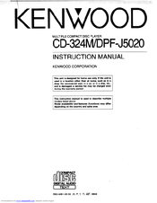 Kenwood CD-324M Instruction Manual