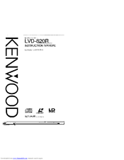Kenwood LVD-820R Instruction Manual