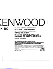 Kenwood DPX-400 Instruction Manual