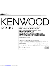 Kenwood DPX-440 Instruction Manual