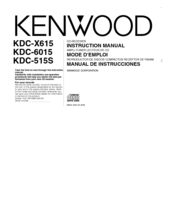 Kenwood KDC-X615 Instruction Manual