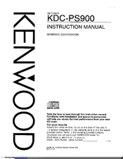 Kenwood KDC-PS900 Instruction Manual