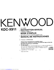 Kenwood KDC-X911 Instruction Manual