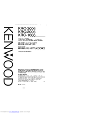 Kenwood KRC-2006 Instruction Manual