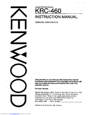 Kenwood KRC-460 Instruction Manual