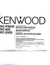 Kenwood KRC-605 Instruction Manual