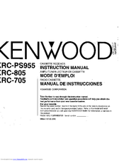 Kenwood KRC-805 Instruction Manual