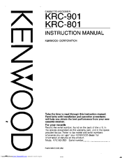 Kenwood KRC-801 Instruction Manual
