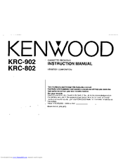 Kenwood KRC-802 Instruction Manual