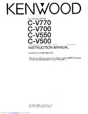 Kenwood C-V770 Instruction Manual
