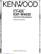 Kenwood CT-405 Instruction Manual
