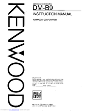 Kenwood DM-B9 Instruction Manual