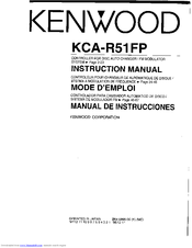 Kenwood KAC-R51FP Instruction Manual