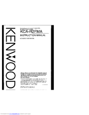 Kenwood KCA-R2FMA Instruction Manual