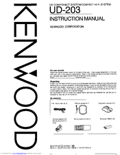 Kenwood UD-203 Instruction Manual