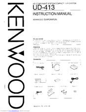Kenwood UD-413 Instruction Manual