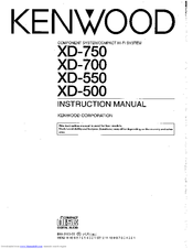 Kenwood XD-500 Instruction Manual