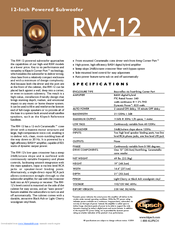 Klipsch RW-12 Specifications