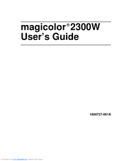 Konica Minolta Magicolor 2300W User Manual