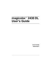 Konica Minolta magicolor 2430 DL User Manual