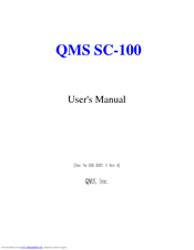 QMS SC-100 User Manual