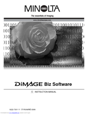 Minolta DiMAGE Biz Software Instruction Manual