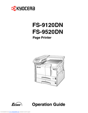 Kyocera Ecosys FS-9520DN Operating Manual
