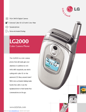 LG LG2000 Specifications