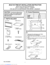 LG LRM2060ST - Countertop Microwave Oven Installation Instructions