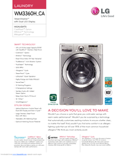 LG SteamWasher WM3360HVCA Specifications
