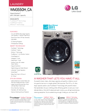 LG SteamWasher WM3550HVCA Specifications
