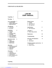 Lab.gruppen LAB 500 User Manual