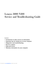 Lenovo 3000 N100 0689 Supplementary Manual