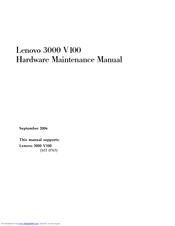 Lenovo 3000 V100 Hardware Maintenance Manual