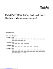 Lenovo ThinkPad R60 9462 Hardware Maintenance Manual