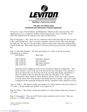 Leviton i 96e Installation And Maintenance Manual