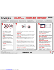 Lexmark X2620 Quick Setup Manual