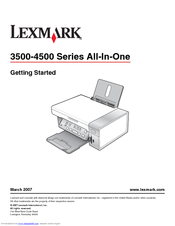Lexmark 1410007 - X 3550 Color Inkjet Getting Started