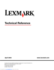 Lexmark X422 Technical Reference Manual