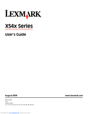 Lexmark X544t User Manual