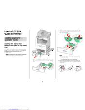 Lexmark X656DE - Mfp Laser Mono P/f/s/c Quick Reference Manual