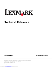 Lexmark X644E - With Modem Taa/gov Technical Reference Manual
